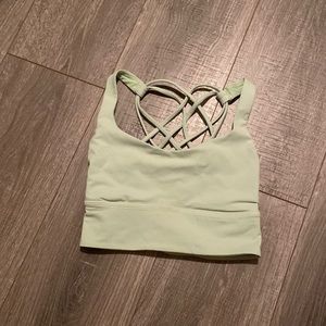 Lululemon Free to Be Wild Longline Bra Creamy Mint size 2